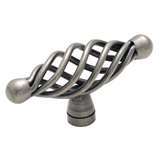 10pk Steel Birdcage Pewter Kitchen Cupboard Door Handle Twister 10pk Steel Birdcage Pewter Kitchen Cupboard Door Handle Twister